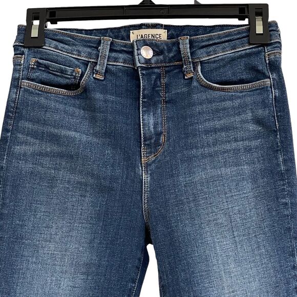 L’Agence SZ 26 Marguerite Skinny Jeans High-Rise Stretch Pockets Medium Wash - Picture 2 of 9